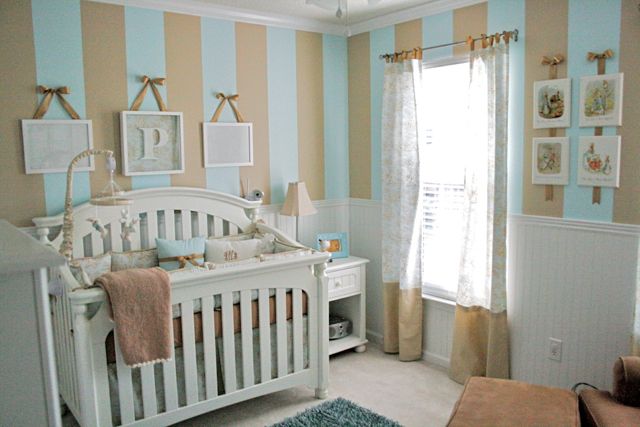 Baby Boy Nursery: Stripes & Toile - Design Dazzle