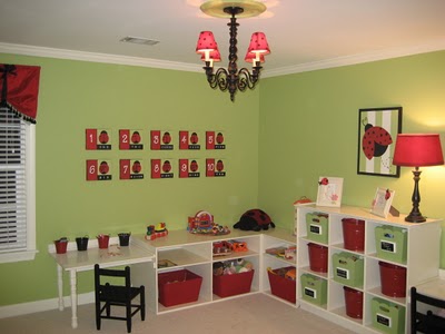 green and red playroom