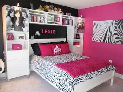 bedroom decor for teenage girls
 on Hot Pink And Black Zebra Bedroom! - Design Dazzle