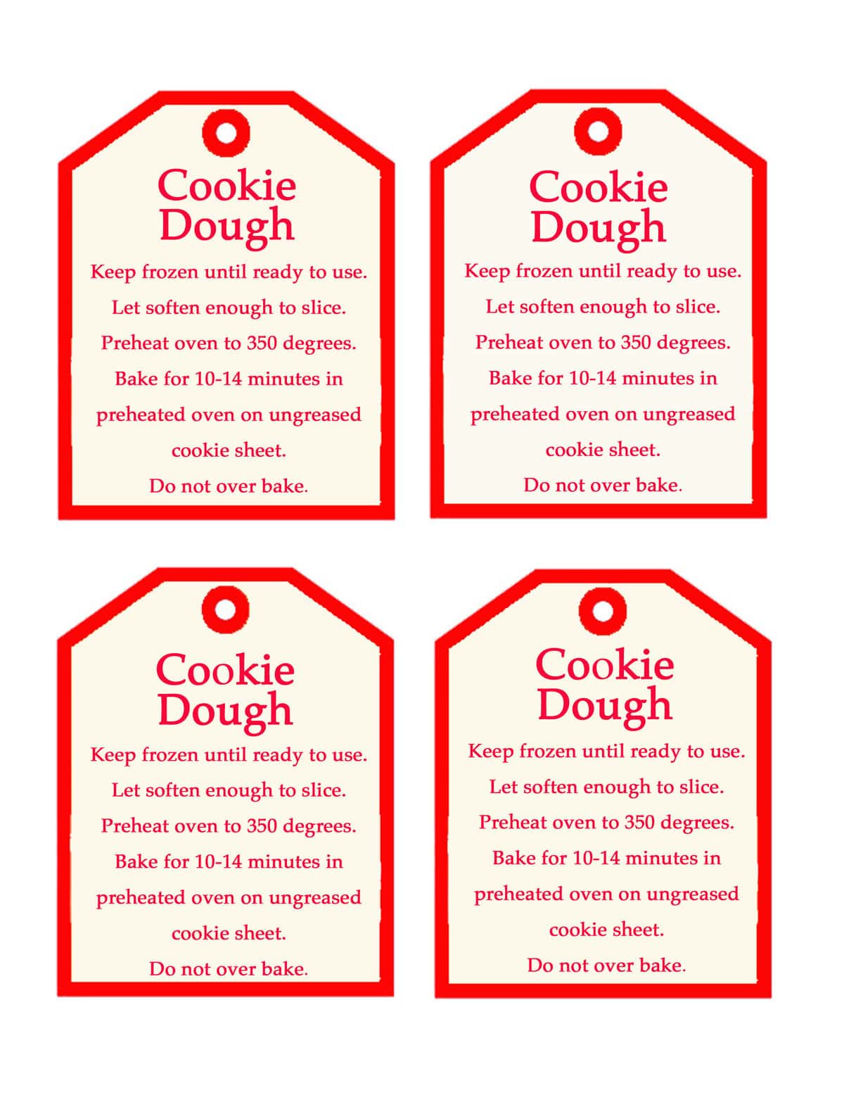 Christmas Wonderful Cookie Dough Gift Printable Design Dazzle