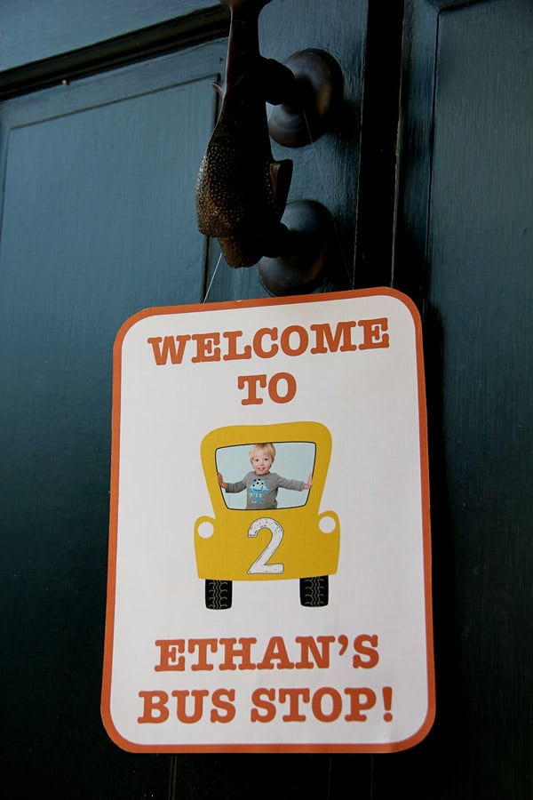 School Bus Birthday Door Sign School Bus Birthday Door Sign