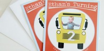 School Bus Birthday Invitation