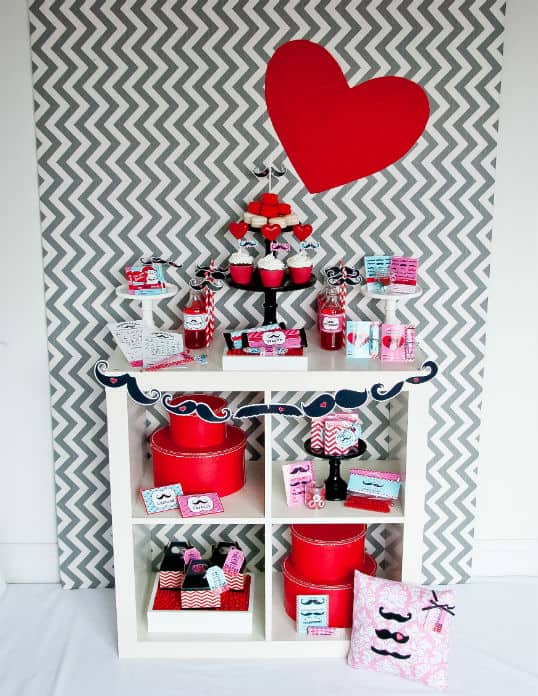mustache valentines day party Mustache Valentines day party