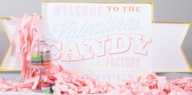 Valentines Candy Factory party sign