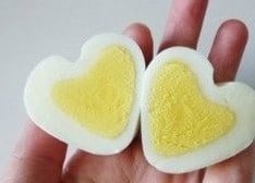 Heart Shaped Hard Boiled Egg