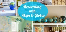 decorating with maps and globes