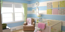 bright baby girl nursery