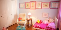 Bohemian Pink and Blue Girl Bedroom-1
