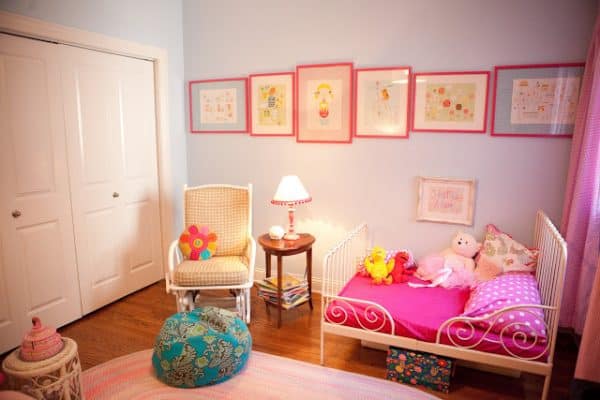 Pink and Blue Girls Toddler Room - Design Dazzle