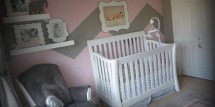 pink and grey girl nursery