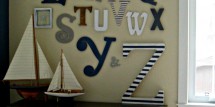 play room letter wall