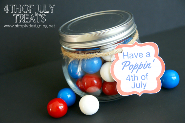 Super cute 4th of July Treat Idea with FREE Printable! | click to get the pintable and to see more | #4thofjuly #patriotic #crafts #redwhiteblue #printable