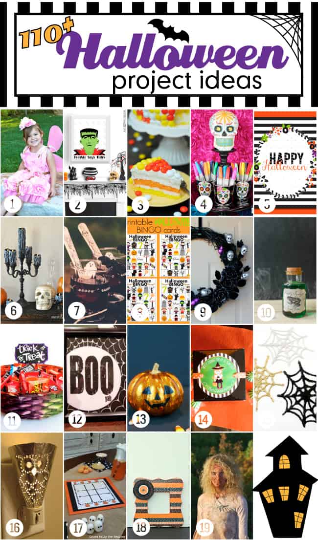 Over 100 Halloween ideas to help you celebrate Halloween with style! #halloweenprojects #halloweenbloghop