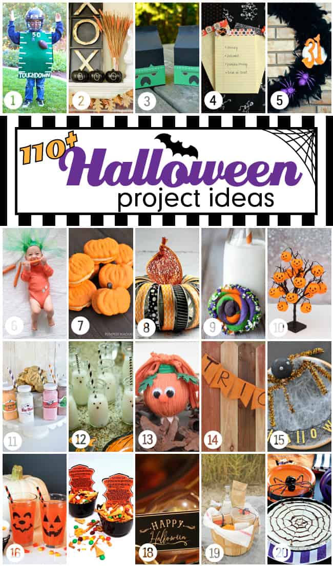 110+ fun and fabulous Halloween projects and ideas. #halloweenprojects #halloween