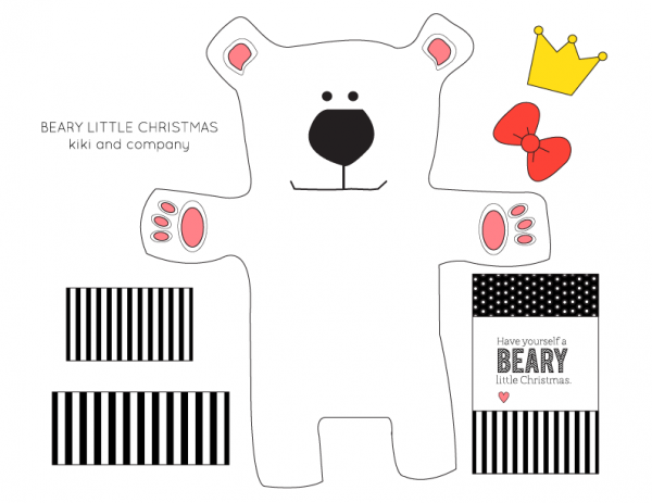 Beary Little Christmas money or gift card holder