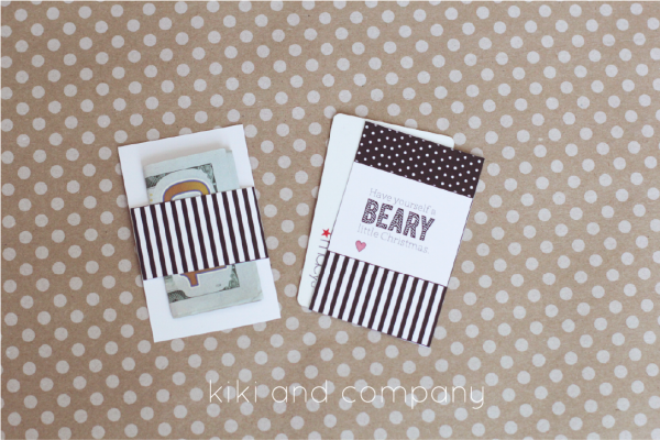 Printable Christmas Gift Card or Money holder from kiki and company. Love these.
