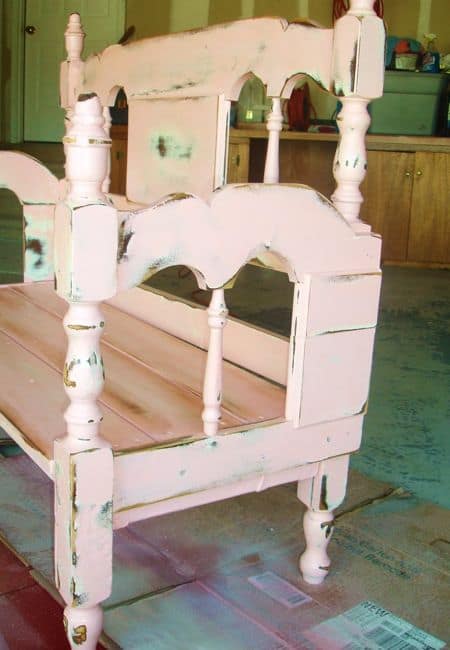Turn An Old Bed Frame Into A Bench - Design Dazzle