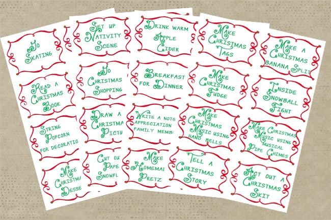 christmas advent activities