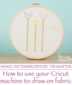 how to draw on fabric for an embroidery transfer - Design Dazzle