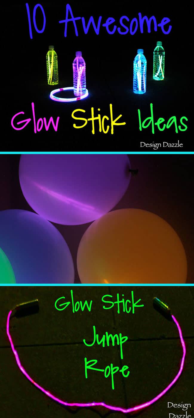 10 awesome glow stick ideas for kids! Design Dazzle #glowsticks