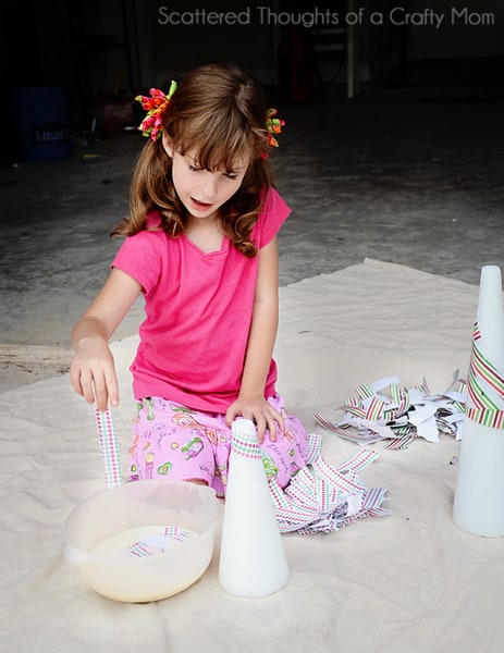 DIY Kids Christmas Tree Craft featured on Design Dazzle