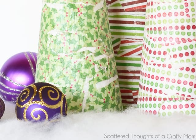 christmas paper mache christmas trees