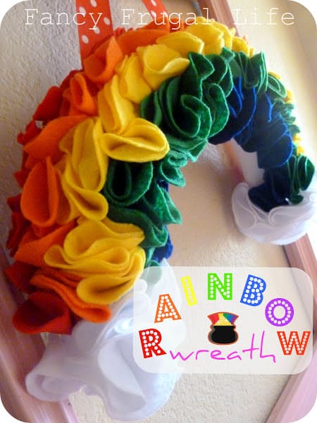 Sweet Rainbow Wreath by Fancy Frugal Life. Perfect for St. Patrick's Day!! Sweet Rainbow Wreath by Fancy Frugal Life. Perfect for St. Patrick's Day!!