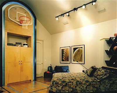 teen basketball court bedroom - design dazzle