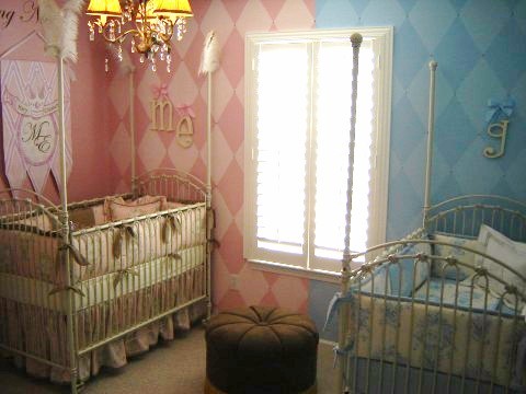 twin baby rooms boy and girl