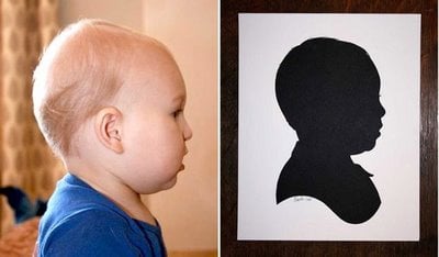 DIY Silhouette of your child is easy and so darling! Featured on Designdazzle.com
