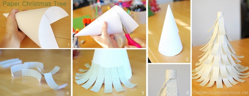 How to make a Paper Christmas Tree featured on Design Dazzle