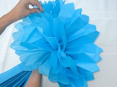 How to make pom pom tissue flowers