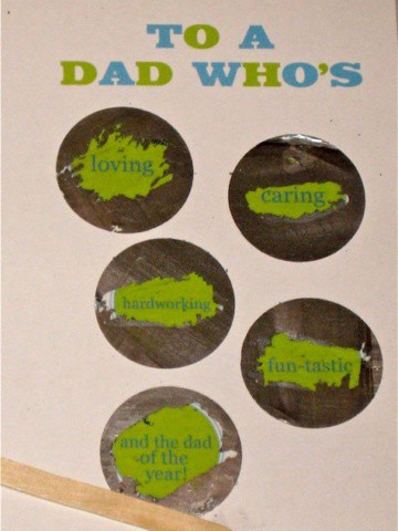 Make your own “scratch-off” fathers day card