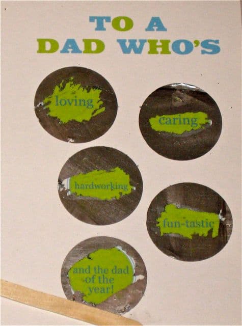 Learn how to make a Father's Day Scratch Off Card with free printable - Design Dazzle