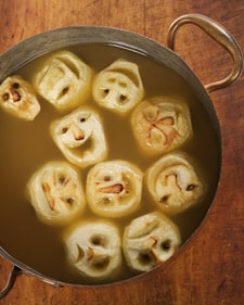 Cute Scary and Gross Halloween Edibles, shrunken heads, apples, cider
