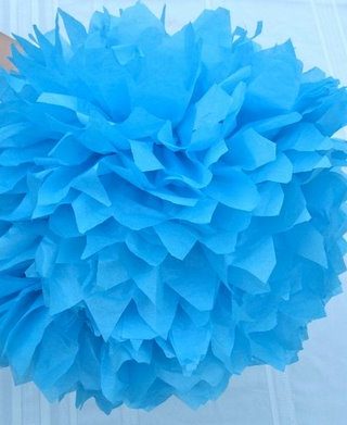 How to make pom pom tissue flowers