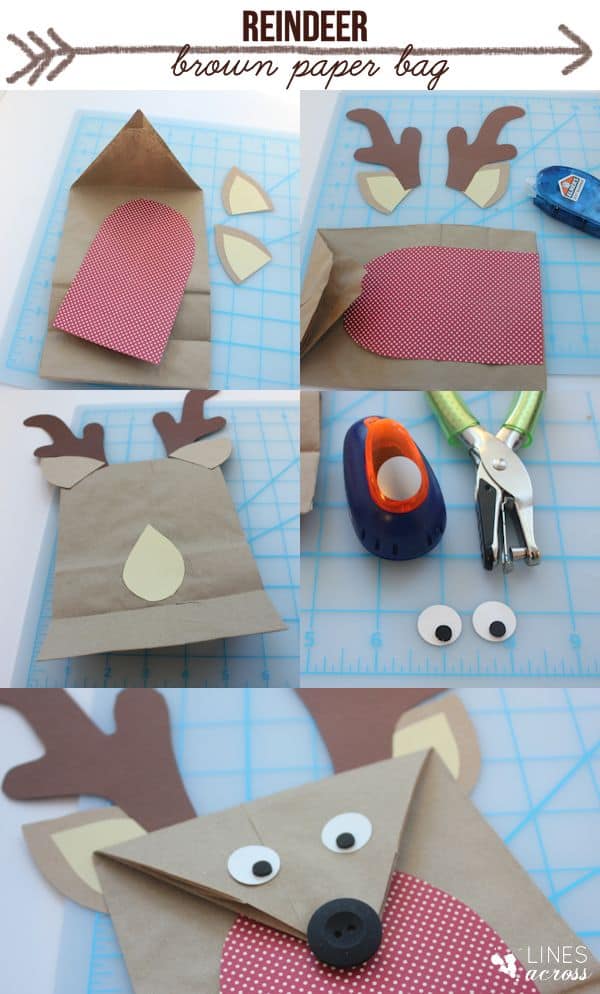 brown paper bag reindeer tutorial