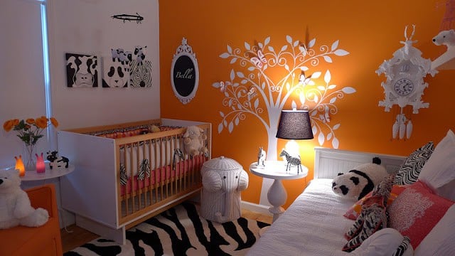 Unique and modern Baby Nursery by Visuale! Love the design that is fresh and bold!