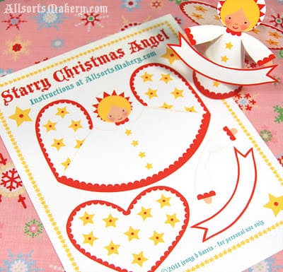 Make a Christmas Angel with this FREE Printable featured on Design Dazzle