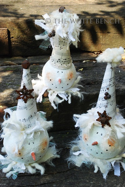 DIY Vintage Snowman featured on Design Dazzle