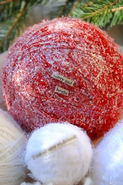 Sparkling yarn ornament featured on Design Dazzle