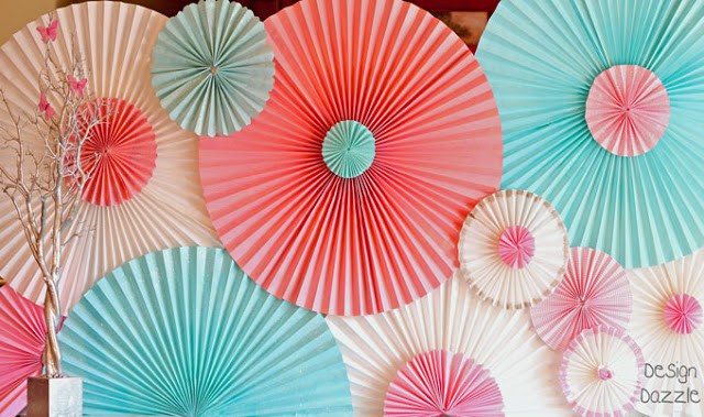 How To Make a Party Backdrop With Paper Window Shades - Design Dazzle