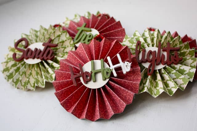 Darling DIY Christmas Paper Medallions featured on Design Dazzle