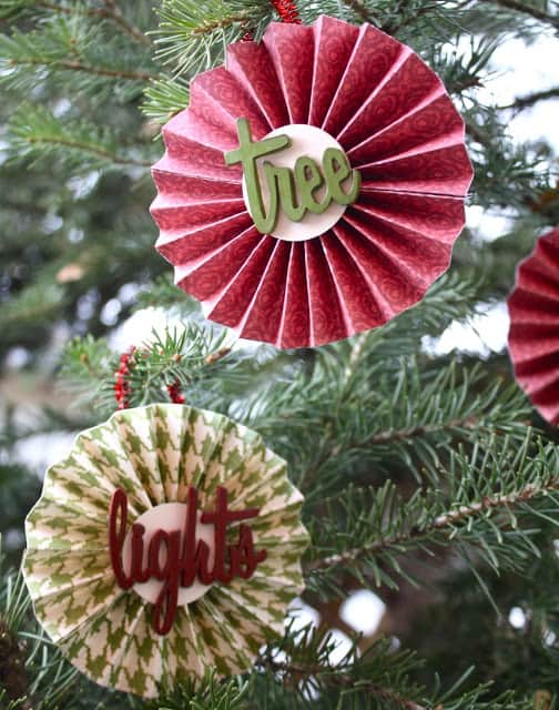 DIY Christmas Ornaments made from Paper! Featured on Design Dazzle