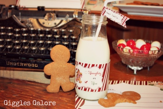 Christmas cookies and milk featured on Design Dazzle.