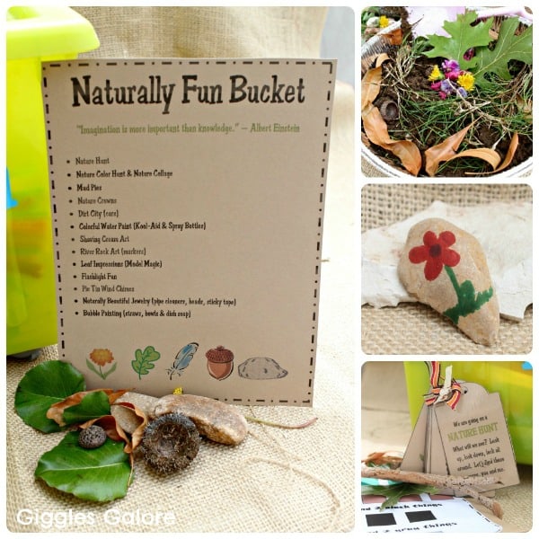 Great idea for some outdoor creativity! A Naturally Fun Bucket! 