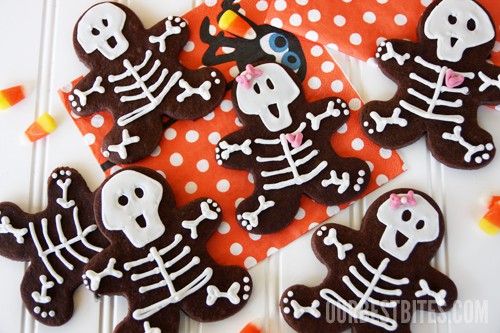 DIY Halloween Edibles that are spooky and delicious! Skeleton Cookies are almost too cute,... I mean scary to eat!