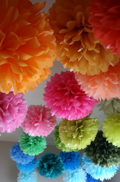 How to make BIG Tissue Paper Pom Poms! DIY Birthday Party