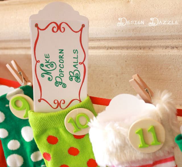 kids advent countdown with holiday activities