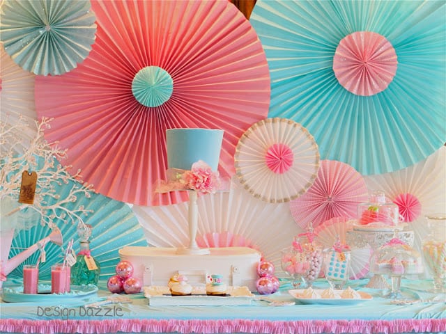 How To Make a Party Backdrop Out of Paper Window Shades - Design Dazzle How To Make a Party Backdrop Out of Paper Window Shades - Design Dazzle